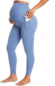 BONVIGOR Nudi Maternity Leggings Over The Belly Pregnancy Leggings with Pockets Workout Activewear Yoga Pants