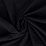 Fashion Track Black Fabric Cotton by The Metre UK - 58 Inches / 147.5 cm Wide - 100% Cotton Fabric Plain - 60 Square - Available in 20 Colours and 5 Sizes (5 Metre, Black)