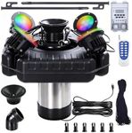 Pond Fountain with Lights,Pond Fountain Aerator with 4 RGB Lights,1HP 750W 110V Floating Pond Fountain with 100FT Power Cord& Timer,Pond Fountains for Large Ponds,Lakes