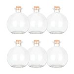 Magic Season Decorative Glass Bottles with Cork Stoppers - 260 ml Potion Bottles (6 Pcs)