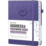 Address Book with Alphabetical Tabs, Hardcover Password Book, Address Organizer Keep Track of Phone Numbers, Special Days, Birthdays, Anniversaries and Notes (5.3'' x 7.7", Purple)