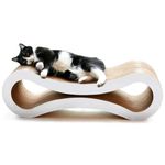 PetFusion Ultimate Cat Scratcher Lounge, Large, Cloud White