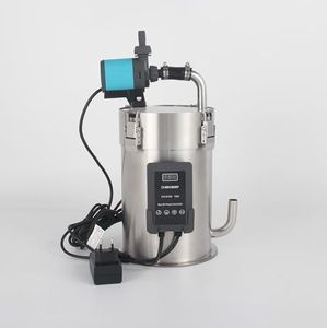 Stainless Steel External Aquarium Canister Filter with 10W Pump and Variable Flow Controller