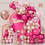 Hot Pink Balloon Garland Kit,114Pcs