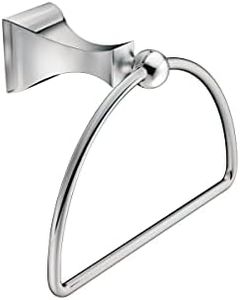 Moen DN8386CH Retreat Collection Bathroom Hand Towel Ring with Hardware, Chrome