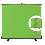 EMART 74in x 86in Collapsible Chromakey Panel Green Screen for Photo Backdrop Video Studio, Live Game, Portable Pull Up, Solid Aluminium Base Wrinkle-Resistant Fabric, Auto-Locking Air Cushion Frame