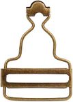 Amanaote 1.5" Inside Bottom Size Bronze Dungaree Fastener Suspender Buckle with slider Pack of 10