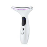 Face Massager，Anti-Wrinkle Face Device，Portable Skin Tightening Beauty Toning Device with 45 ±5°C Heat and 4 Massage Modes for SkinTightening & Neck Lifting EMS Massage Face Toning Firming for (White)