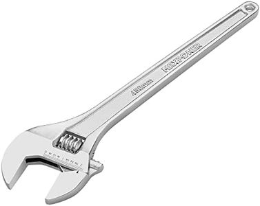 MAXPOWER Adjustable Wrench 18 inch, Cr-V Steel Spanner, Metric & SAE Scales