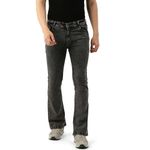 PARIS HAMILTON Men Charcoal Grey Bootcut Fit Stretchable Heavy Faded Denim Jeans 38"