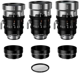 SIRUI IronStar T1.9 1.5X Anamorphic Cine Lens Set, 35mm, 45mm, 60mm Manual Focus Cinema Lens with Native PL Mount, Interchangeable EF Mount, Neutral Flare