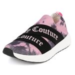 Juicy Couture Slip-On Women's Fashion Sneakers - Casual Shoes for Tennis and Everyday Walking, Annouce Pink Tie Dye, 8.5