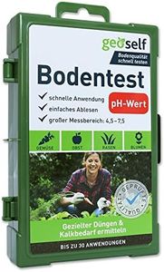 pH-Bodentest zur Ermittlung des Kalkbedarfs – pH Bodentester für bis zu 30 Anwendungen – schnelle Ergebnisse, einfache Anwendung