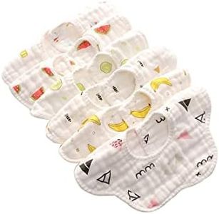 MERLINAE Muslin Bibs, Baby Bandana Drool Bibs 360 Bibs for Boys Girls Newborn Infant for Drooling and Teething,100% Organic Cotton and Super Absorbent Hypoallergenic Pullover Baby Bibs