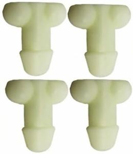 Carastora Glow-in-The-Dark Valve Stem Caps – 4-Pack Funny Wheel Accessories, Airtight, Rustproof, Dustproof & Waterproof Caps for Cars, Bikes, Trucks, Motorcycles – Universal Fit（White）