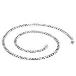 ANAZOZ 3MM Cuban Chain Necklace for