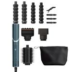 Shark FlexStyle 5-in-1 Air Styler & Hair Dryer, Auto-Wrap Curlers, FrizzFighter Finishing Tool, Oval Brush, Concentrator, Clips & Storage Bag, No Heat Damage HD456TLUK
