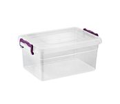 Best House 2 PCS Plastic Storage Box with Lids Clear Storage Containers Use for Home, office, Kitchen, Toys and Goods (1.25 Litres)