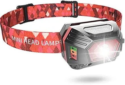 LETOUR LED Headlamp, Waterproof and Durable, 120 Lumens, Gesture Sensing, USB Rechargeable, 3 Modes, Camping, Running, Hiking, Outdoor, IP45