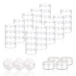 Clear Tiny Sample Containers 3 Gram Sample Jars 75pcs Makeup Sample Containers with Lids