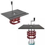 Router Lift Kit, Metal Router Lift System with Router Table Insert Plate, 4 Jaw Clamping, Router Lift Base Accessories (Black)
