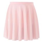 SPFASZEIV Ballet Skirt Women Pull On Toddler Ballet Skirt for Girls Elastic Mesh Adult Ballerina Dance Skirt Pink XL