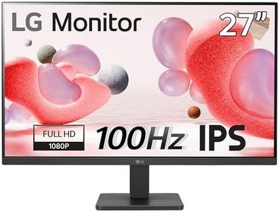 LG Electronics Monitor 27MR400-B, 27 Inch, Full HD 1080p, 100Hz, 5ms GtG, IPS Panel, AMD FreeSync, Smart Energy Saving, Anti-Glare, HDMI, Matte Black