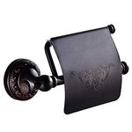 Leyden Oil Rubbed Bronze Toilet Paper Holder, Bronze Tissue Roll Holder Storage with Cover for Bathroom