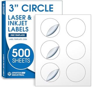 3" Printable Round Labels for Laser and Inkjet Printers - 3000 Stickers