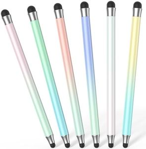 6PCS Universal Stylus Pens for Touch Screens,High Sensitivity Rubber Tips, Compatible with Apple/iPhone/iPad/iOS/Android/Samsung Tablets and All Capacitive Touch Screens (Gorgeous)