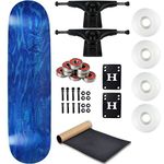 Moose Complete Skateboard STAINED BLUE 8.0" Black/White