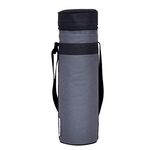 Marine Pearl Polyester Thermal 1L Bottle Modern Cover Carrier Holder Sleeve With Adjustable Shoulder Handle & Zipper Closure (Grey)