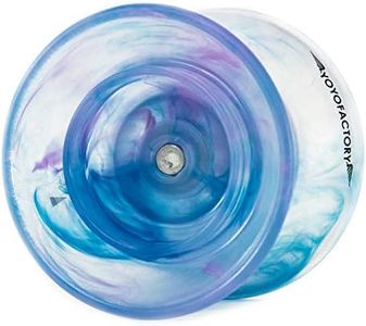YoyoFactory FLIGHT Yo-Yo With Ball Bearing & String - BLUE/VIOLET - (modern spinning yoyo, solid body, 4A / offstring style of play, extreme freestyle)