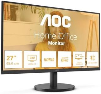 AOC U27B3M - 27 Zoll UHD Monitor, HDR10 (3840x2160, 4K, 60 Hz, 2X HDMI, DisplayPort) schwarz