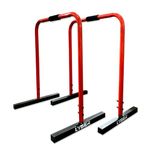 LYGER Dip Bars, Portable Dip Stand Station for Home, Calisthenics Portable Parallel Bar, Tricep Dips, Push-Ups For Home Gym, Fitness Dip Equalizer, Red Color