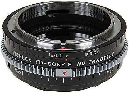 Fotodiox Vizelex CINE ND Throttle Lens Adapter Compatible with Canon FD and FL 35mm Film Lenses to Sony E-Mount Cameras - by Pro