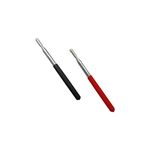 zhuohai 2 PcsTelescopic Teachers Pointer Stick, Extendable Teaching Pointer, Whiteboard Pointer with Felt Head for Teachers, Guides, Coach, Extends to 39''（Red and Black）