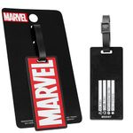 Marvel Luggage Tags for Suitcase, Baggage Identification for Travel Name Address (Red Marvel)