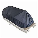 Silscvtt 21-24Ft Heavy Duty Trailerable Pontoon Boat Cover Replacement for Pontoon Boat Deck Boat Runabout Gray