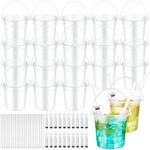 Willinglong 20 Pack 32 oz Clear Pla