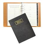 Refillable Address Book with Alphabetical Tabs, w/Pockets, 648 Large Print Telephone Birthday Email PU Leather Hardcover Durable for Women Men Seniors Home Office, 236Pages, A5, Black