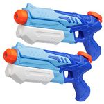 D-FantiX Water Guns for Kids, 2 Pack Super Water Blaster Soaker Squirt Guns 300CC Long Range Summer Swimming Pool Beach Party Favors Water Fighting Play Toys for Kids Adults Boy Girl