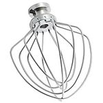 MMOBIEL 6-Wire Whip Attachment Replacement K45WW Stainless Steel Whisk Compatible with KitchenAid Mixer Accessories - Egg Cream Stirrer - Cup Cakes Batter Whip - Mayonnaise Mixer