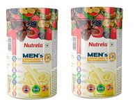 Nutrela Mens Superfood Powder with whey proteins for muscle, joint, digestive health, immunity and energy boost - 400gm, Vanilla Flavor (Pack of 2)