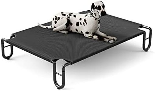 FAYDUDU Lit Chien Surélevé Rafraichissant Lit de Camp pour Chiens Chats Animaux de Compagnie Intérieur Extérieur Panier Chien de Grande Taille Coussin Chien Indestructible (M)