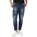 Campus Sutra Men's Regular Fit Jeans (SSS23JN_Torn_M_PLN_NBU_Navy Blue_30)