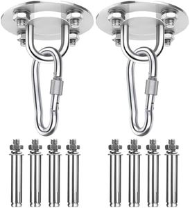 GULINO Gancho de Techo, Soporte Saco Boxeo de Acero Inoxidable de hasta 400 kg, Soporte Silla Colgante, Anclaje Pared, Ganchos de Techo, Soporte Hamaca Colgante, Soporte Columpio
