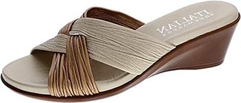 ITALIAN Shoemakers Women's Saylor Wedge Sandal, Metallic Multi, 9