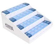 KMINA - Pill Boxes 7 Day 4 Times a Day, Weekly Pill Organiser Morning Afternoon Night, Vitamin Box Organiser, Large Pill Box Weekly 4 Times a Day, Medicine Storage Box