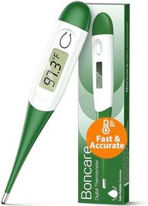Boncare 10 Seconds Oral Thermometer for Adults and Kids - Accurate & Safe Rectal Thermometer for Baby with Fever Alarm, Digital Thermometer FSA HSA Eligible (Dark Green)